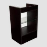 GLASS FRONT CASH REGISTER STAND
