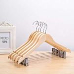 WOODEN SUIT HANGER WITH CLIPS