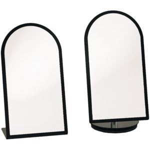 BLACK ACRYLIC FRAME GLASS MIRROR