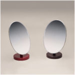 WOODEN BASE OVAL GLASS MIRROR