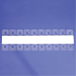 CLEAR PLASTIC J-HOOK / HANG TAB