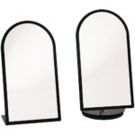 BLACK ACRYLIC FRAME GLASS MIRROR
