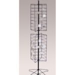 BLACK FLOOR ROTATING RACKS